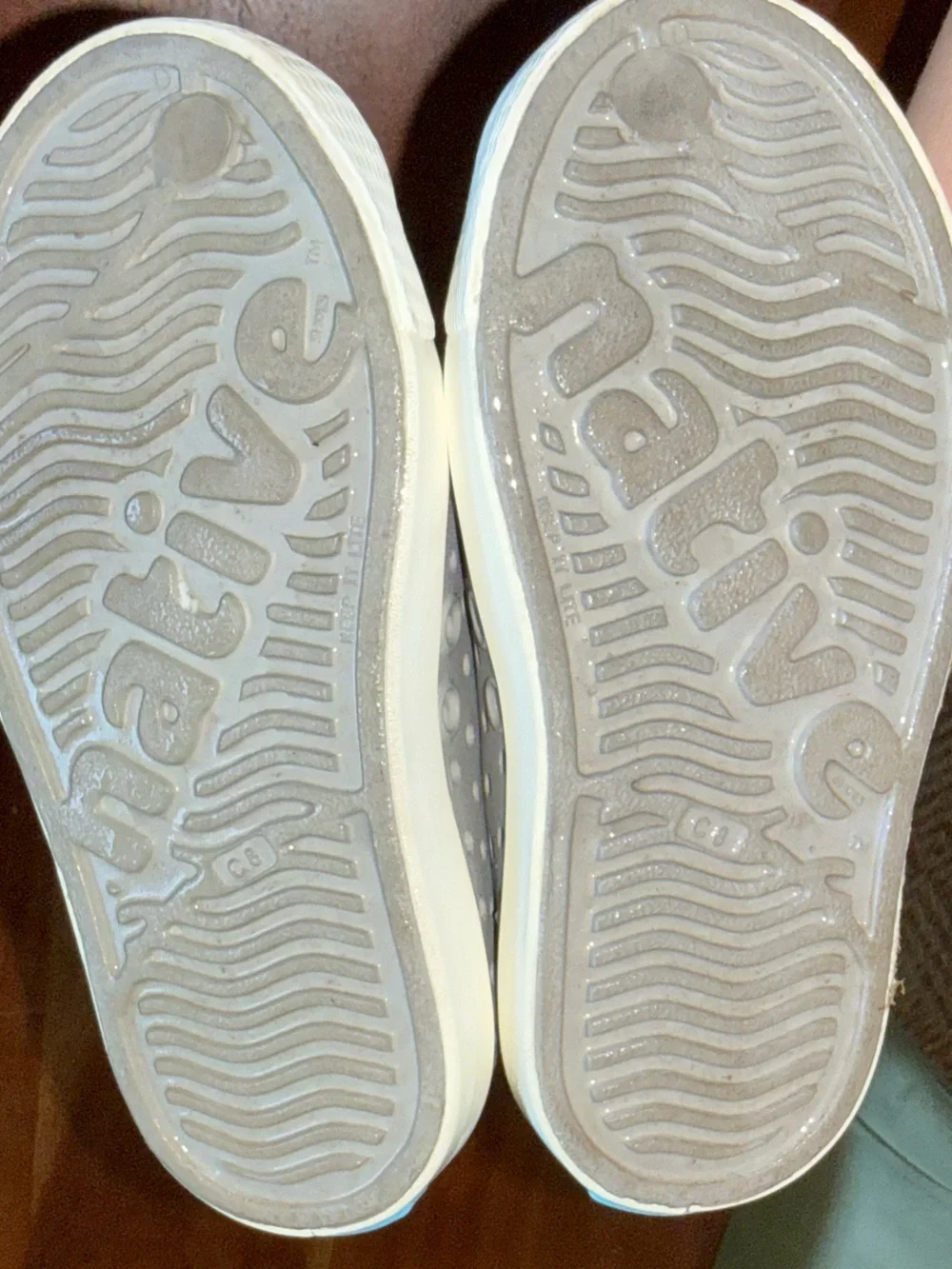 Native Slip-On Jefferson Sneakers in Gray and White‎